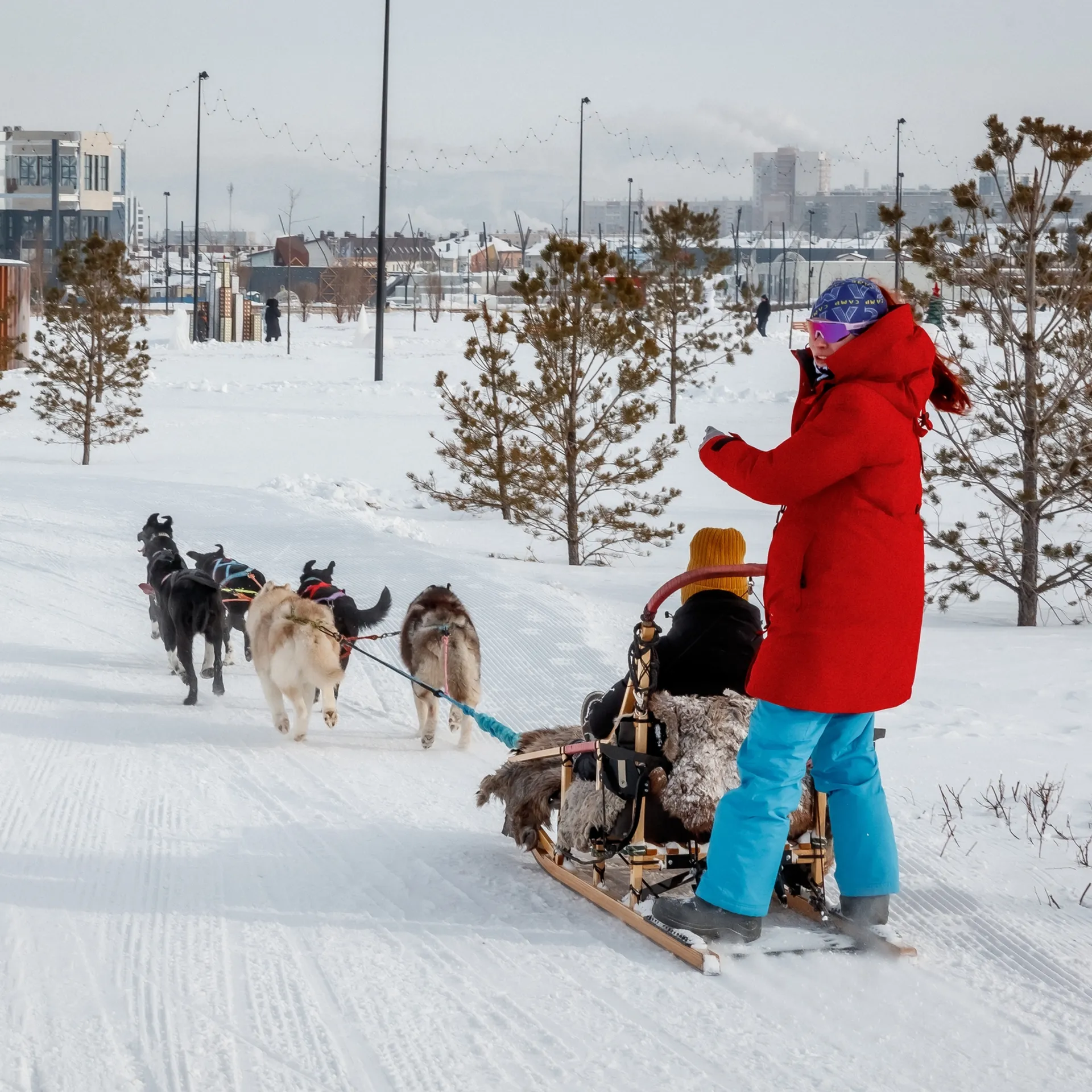 «Праздник снега» в городском курорте.